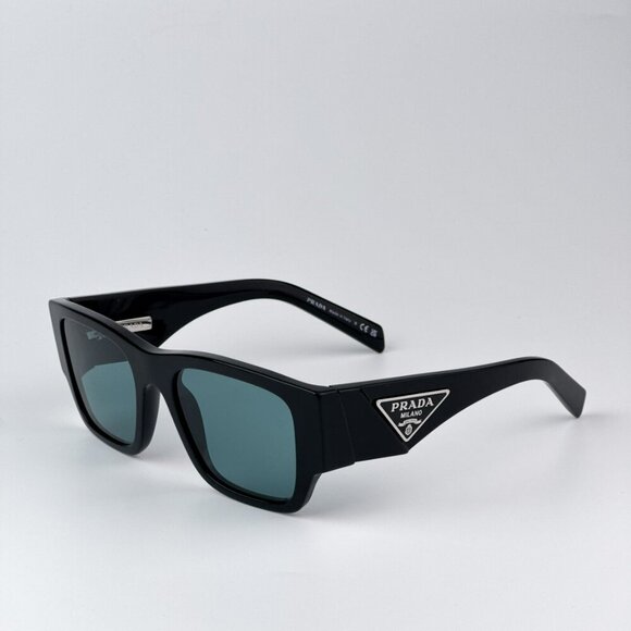 Prada PR10ZSF 16K40K BRAND NEW Sunglasses Black Petrol Green Square Unisex main image 7